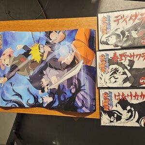 Naruto shippuden poster and 3 dvds